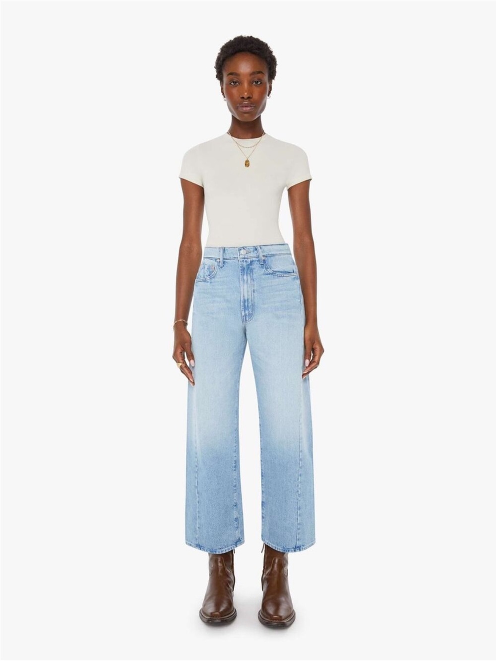 MOTHER SUPERIOR Jeans Half-Pipe Ankle This Is How I Roll Blue Size 27